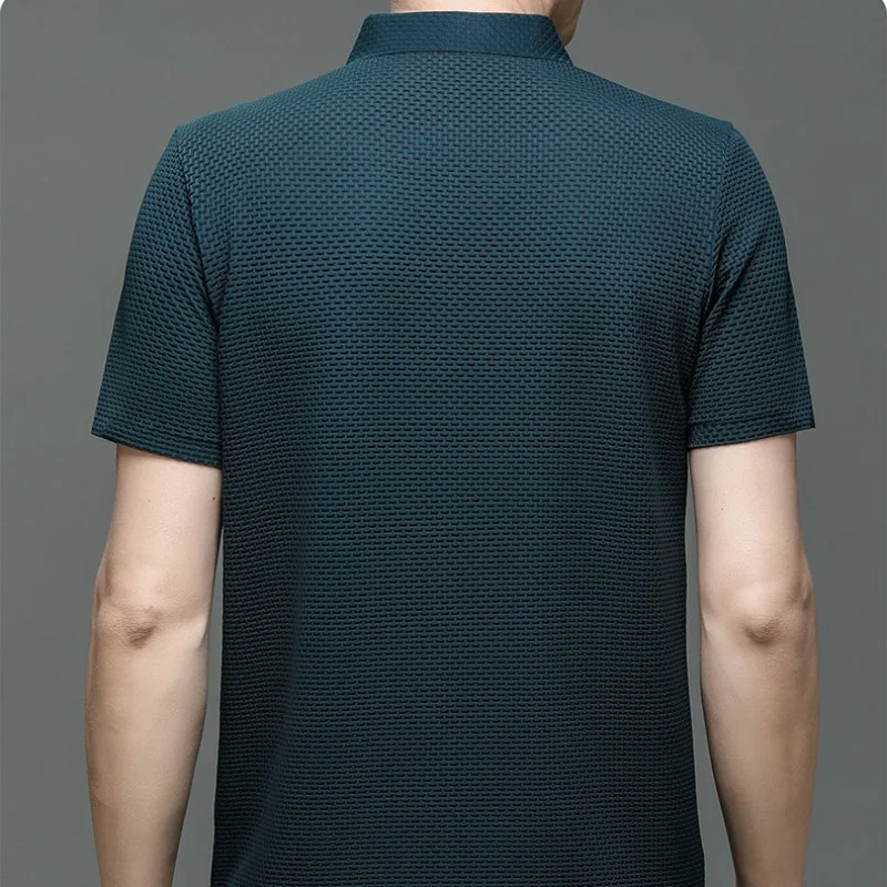 Sommer neue Herren Kurzarm T-Shirt cool und atmungsaktiv Polo-Shirt Business lässig schweiß absorbierende Top