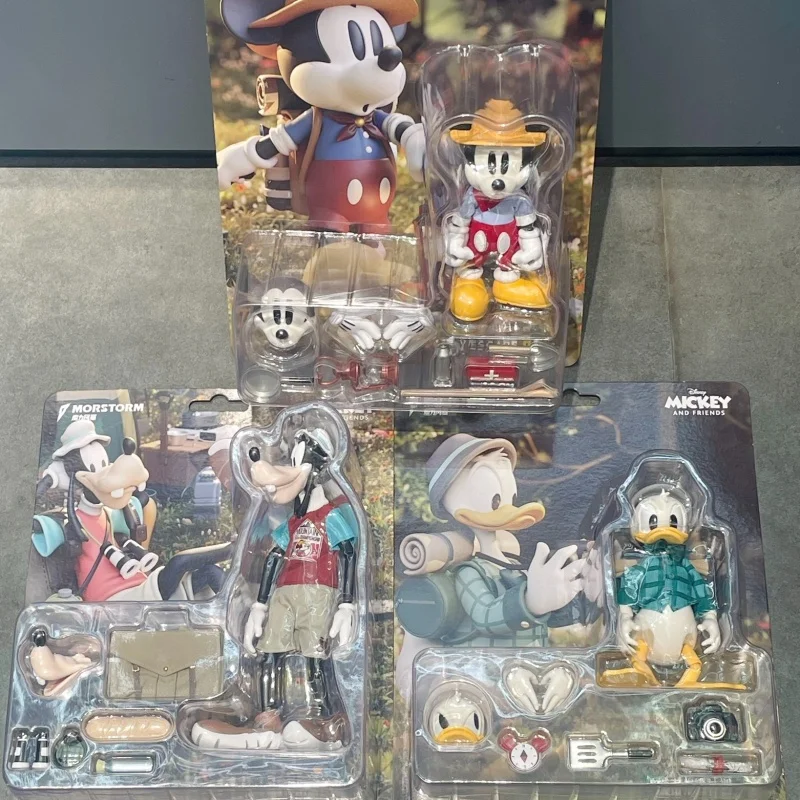 

Disney City Escape Plan Camping Figure Donald Duck Goofy Mickey Model Pvc Statue Movable Joint Models Dolls Collect Toys Gifts