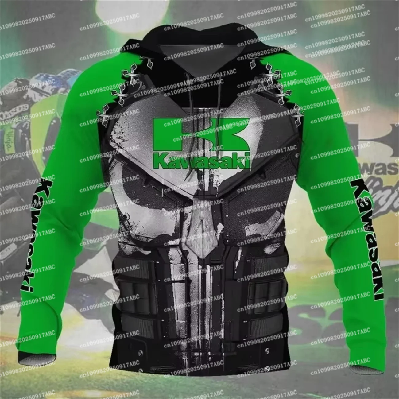 

（Kawasaki ） Men Hoodie Kawasaki Hoodie Logo Women Hoodie Fashionable Sports Comfortable Hoodie Fast Drying Motorcycle Hoodie