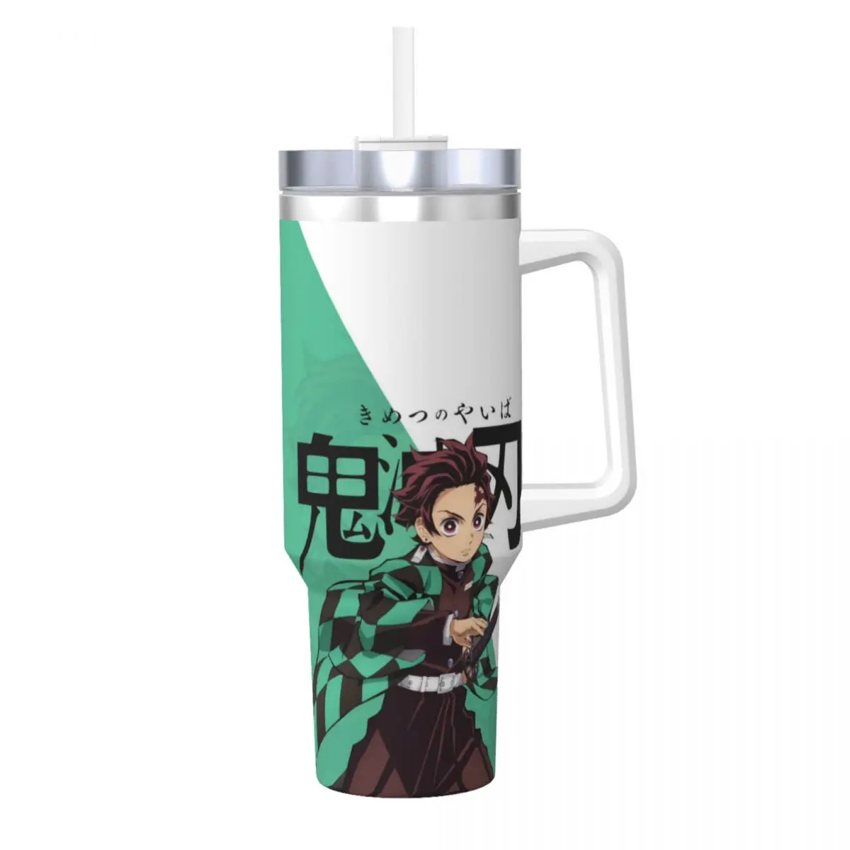 Demon Slayer 40 oz Tumbler with Handle and Straw Lid Stainless Steel Insulated Tumblers Travel