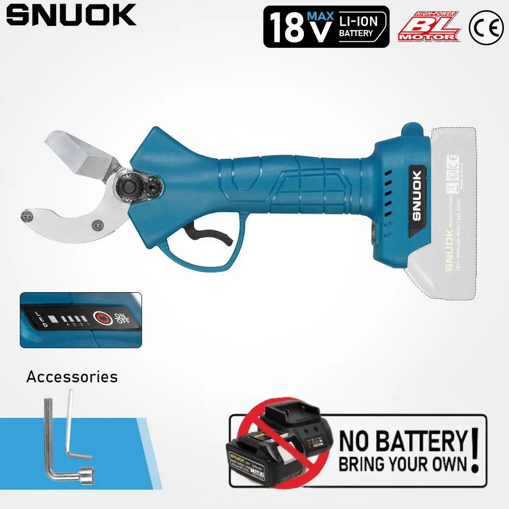 SNUOK Brushless Electric Pipe Cutter For Makita 18V Lithium Battery 10/15/25/30mm High Carbon Steel Electric Cutter No Battery