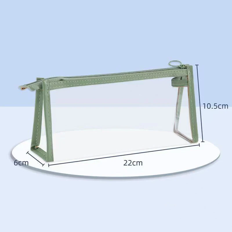 PVC 투명 고가 투명 연필 가방, 틈새 대용량 보관 문구 가방