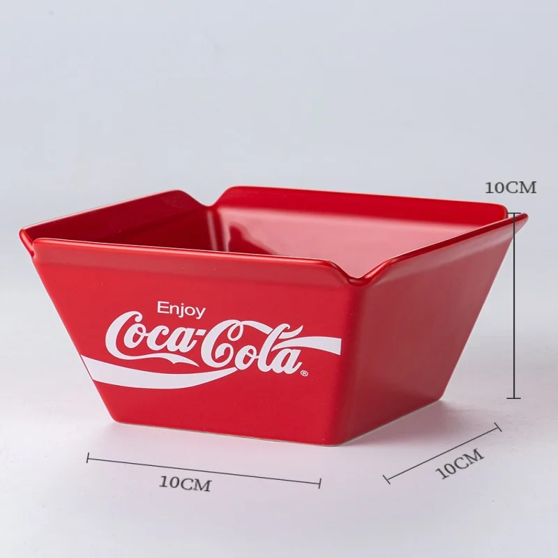 Coca Cola keramische snackkommen Friet- en popcornkom Afternoon Tea Dessert voor de keuken Magnetronbestendige kom Gemakkelijke fruitkom