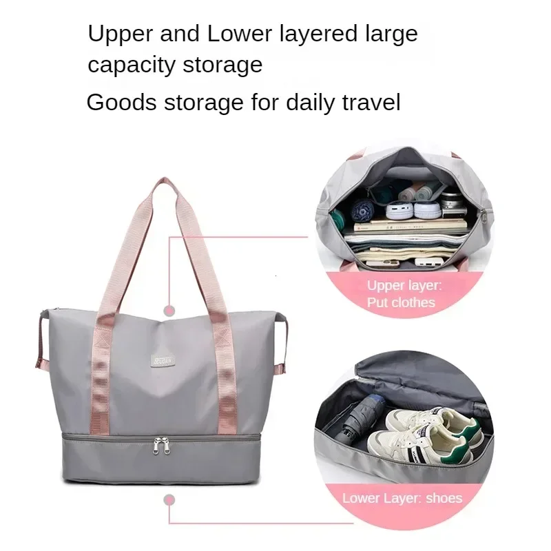 Large Capacity Light Travel Sports Gym Bag Dry Wet Handbags For Women Female Swimming Shoulder Fitness Outdoor Travel Bag