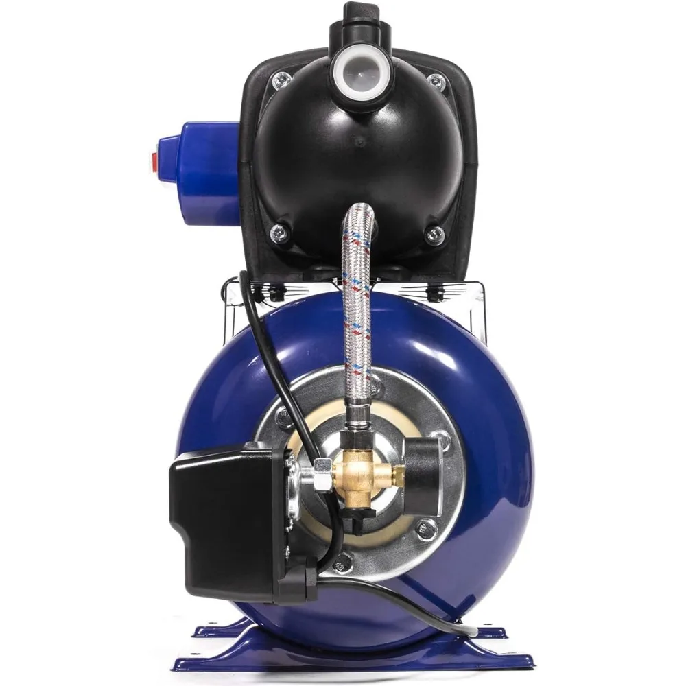 1.6HP Shallow Well Pump Tank Garden Water Pump Booster System Pressurized Farm Irrigation 1000GPH, 1200W