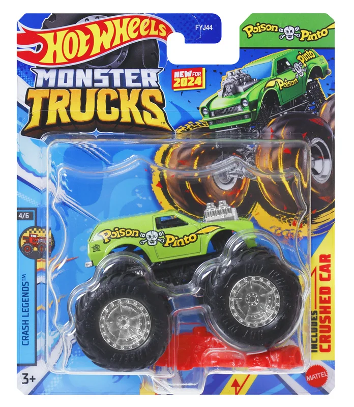 

24-FYJ44-HTM31 HOT WHEELS MONSTE TRUCKS 1:64 ядовитая коллекция Pinto Литой Сплав, модель автомобиля, украшение, подарок