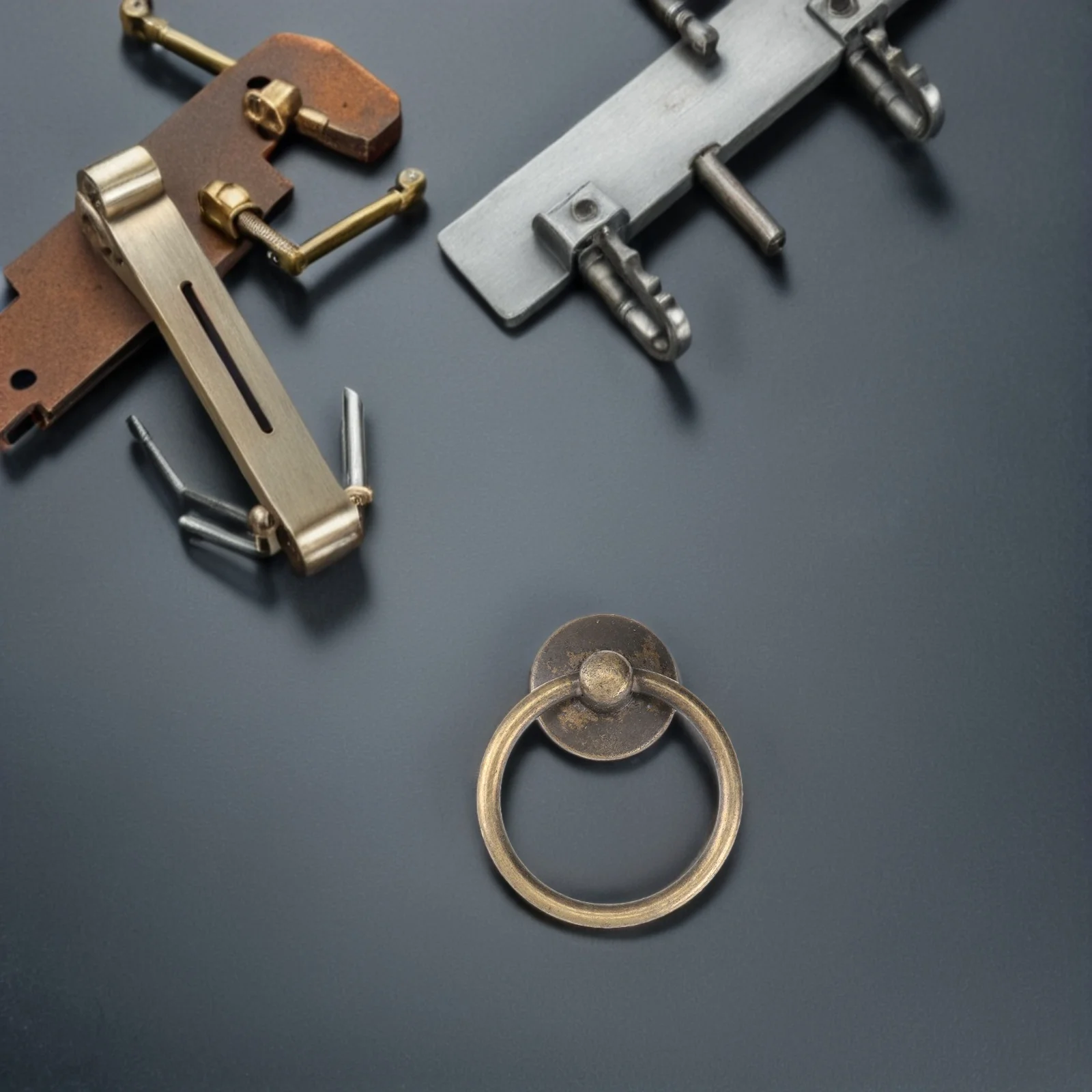 

10pcs Metal Ring Pull Knobs Vintage Cabinet Drawer Handles Durable Furniture Hardware Replacement Pulls For Cupboards Dressers