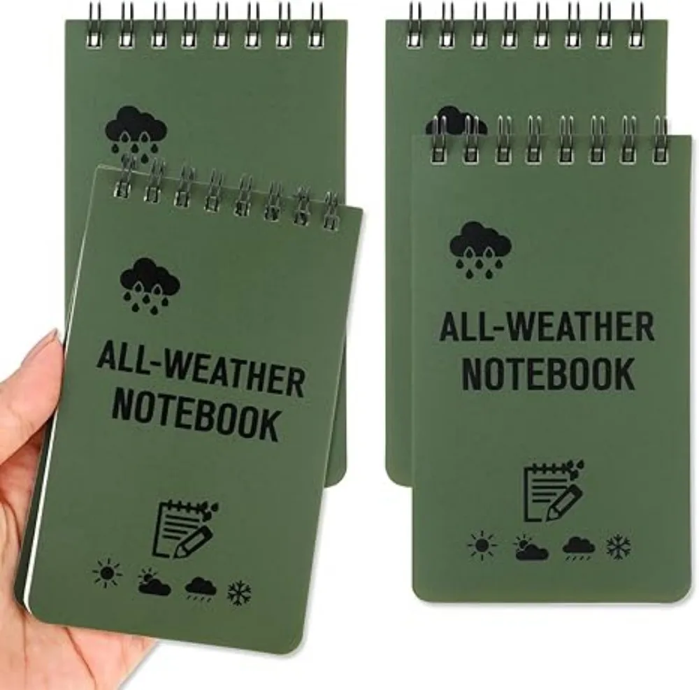 Waterproof Pocket Notebook Tactical Notepads Lined Pages Spiral Note Book Mini Memo Pad For Outdoor Home Office College School