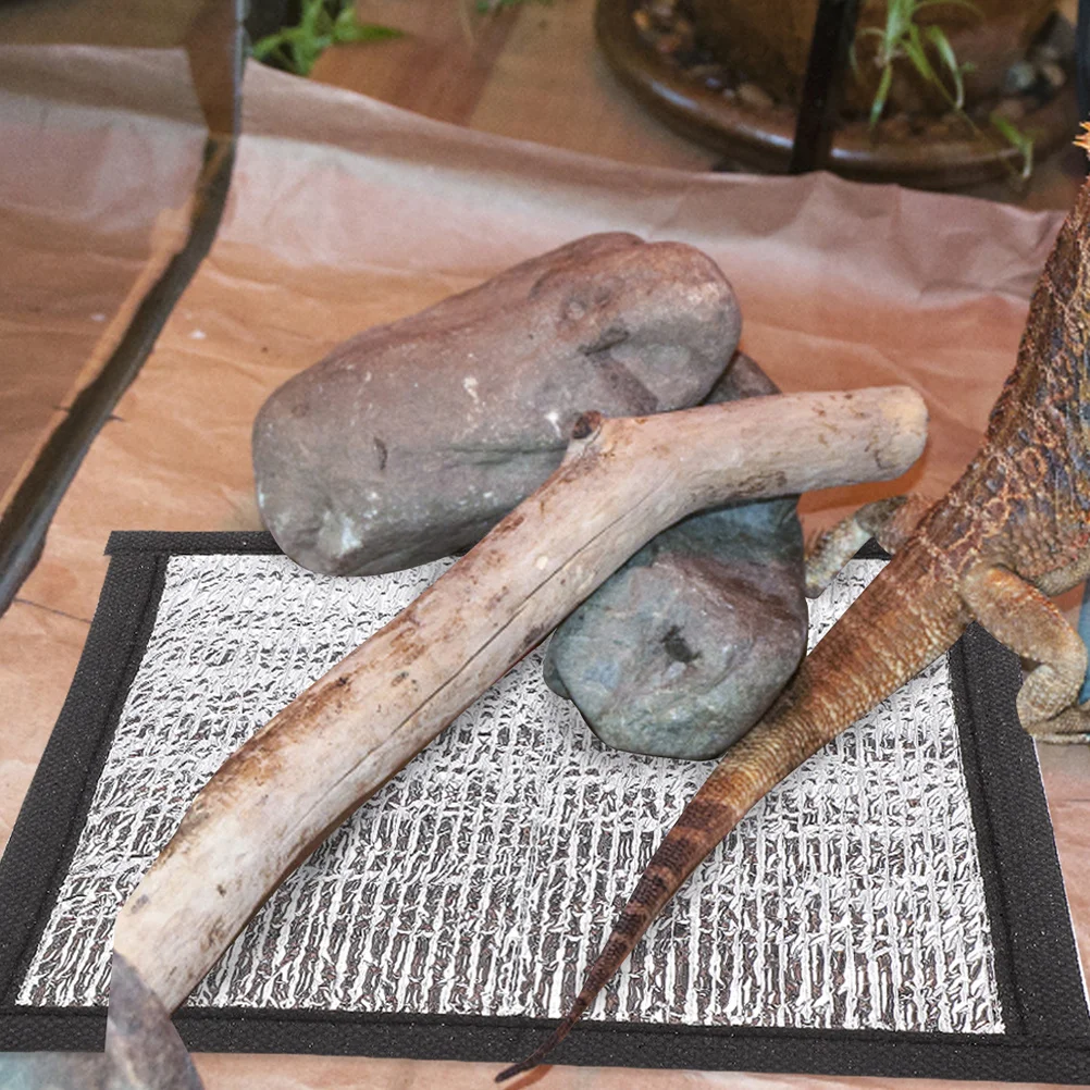 

Reptile Heating Pad Insulated Pearl Cotton Heat Mat for Small Glass Container Warm Self Heating Mat Reflective Film Design