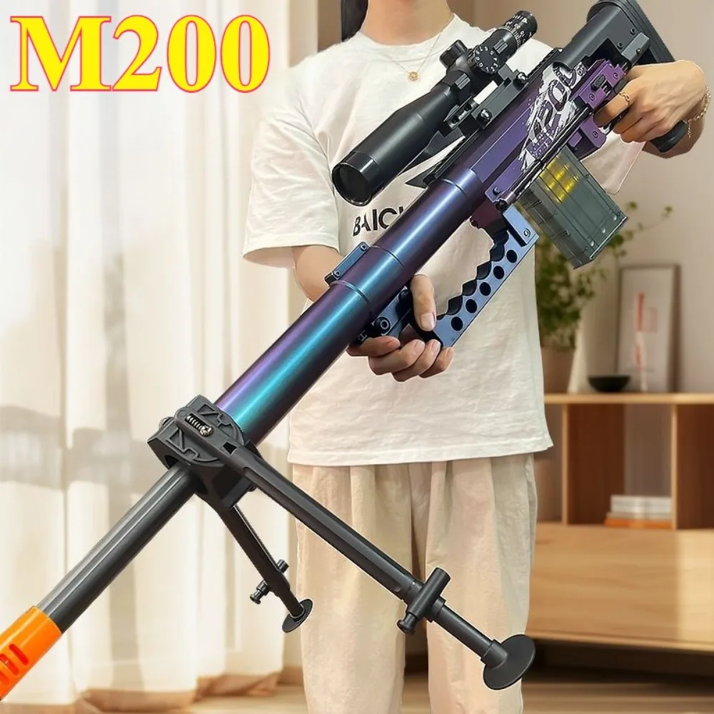 M200 Shell Throwing Soft Bullet Toy Gun Boys Diy Assembly Sniper Rifle Model Manual Loading Can Fire Christmas Gift for Children