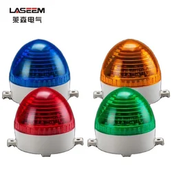 LED Security Alarm Signal Light, piscando lâmpada de advertência, pisca-pisca, lâmpada LED, 12V, 24V, 220V, sem campainha, LED-3072-W