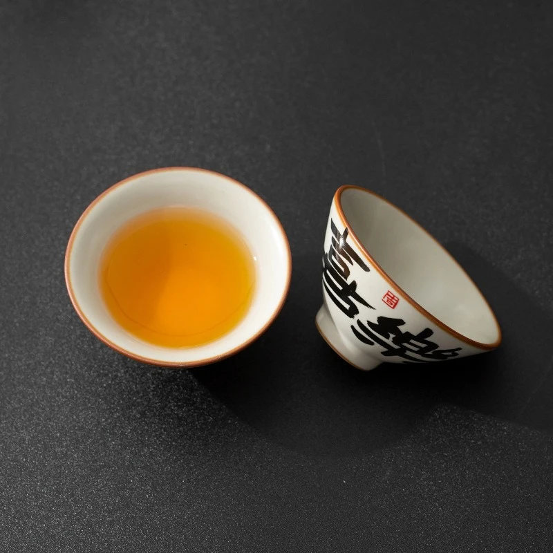 

Чайные чашки Mihuang Ru Kiln, высококачественные чайные чашки, бамбуковые шляпы, чайные сервизы для каллиграфии, большие дегустационные чашки