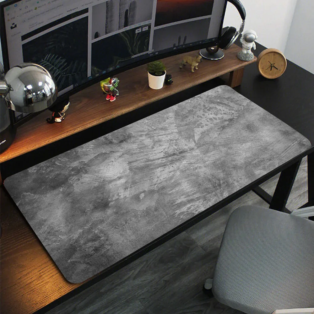 Gray Texture Pattern Mouse Pad Simple and Stylish Design Large Table Mats XXL Computer Office Keyboard Mat Long Carpet Desk Pads