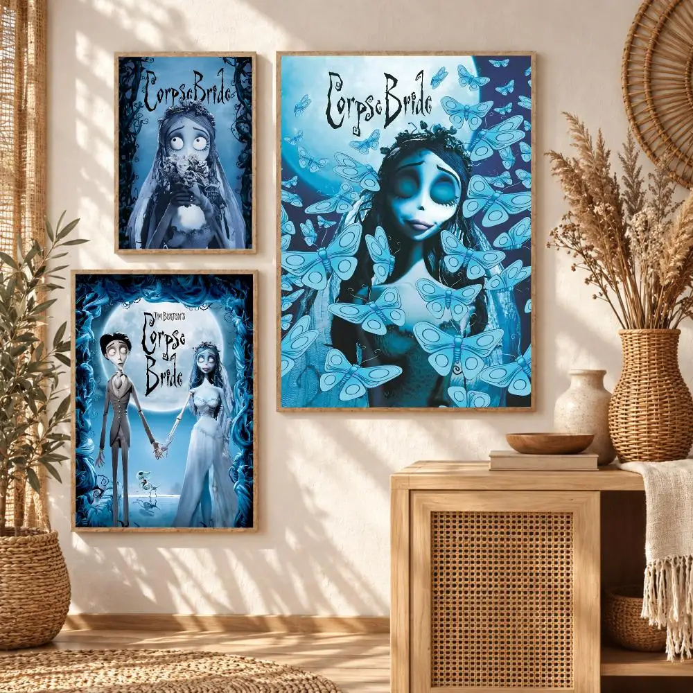Dark Fantasy Movie C-Corpse Bride Poster Premium Modern Waterproof Wall Art Pictures for Bedroom Living Room Bar Decor