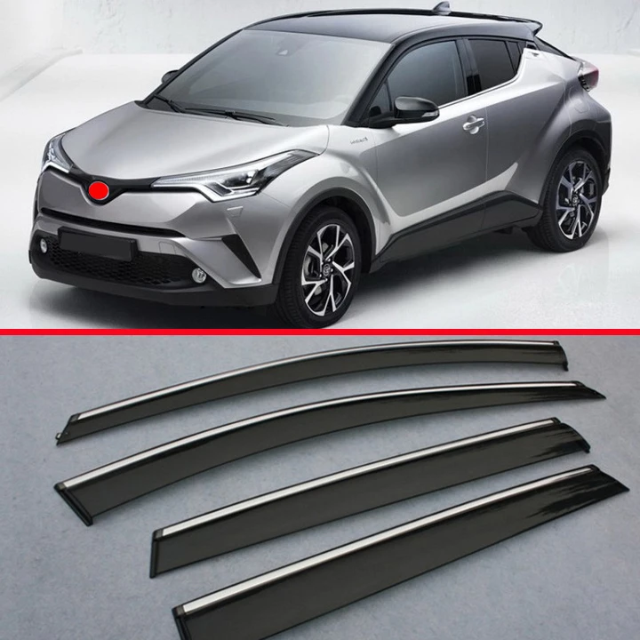 

Window Wind Deflector Visor Rain/Sun Guard Vent For Toyota C-HR CHR 2017 2018 2019 Car Accessories Stickers