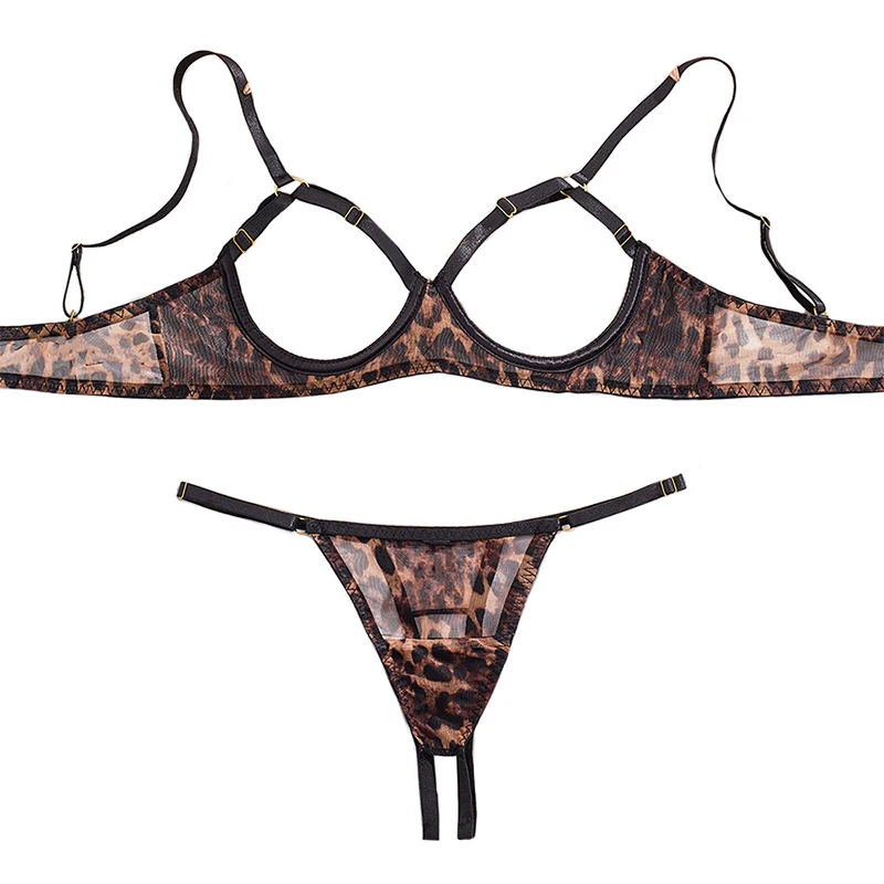 

Underwear for Woman 2 Pieces Hollow Bra and Panty Set Sexy Lingerie Underwire Bralette Set Mesh Intimate Outfits Push Up Lingeri