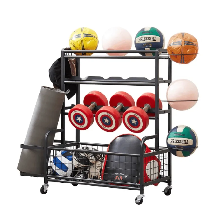 

4tier Metal Storage Shelves With Rolling Wheels