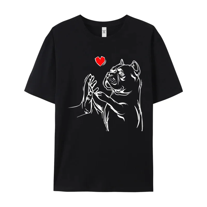 Gift Short Sleeve Tops Tees Mother Day Family Round Collar Pure Cotton Tshirts Man T-shirts American Bully Love Cute Pitbull