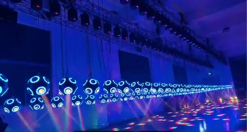 RGB Full Color Dynamic Light Emitting Diode Lifting Football Light 200 Watt Aluminum Projection Light DMX and DMX512 Control