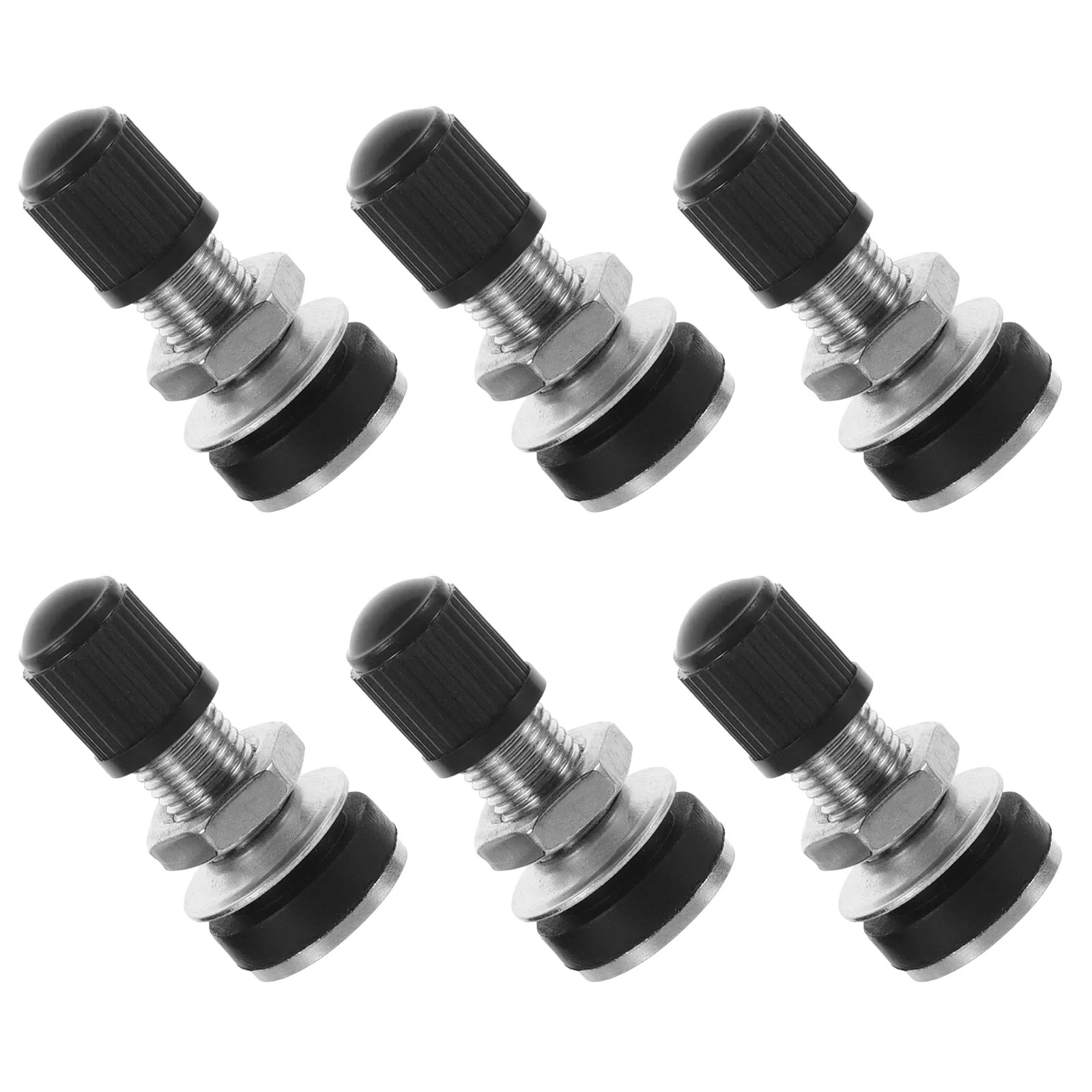 

6 шт. 35-мм медные металлические вентили для шин, усиленные, бескамерные, для замены на автомобилях, грузовиках, тракторах, мотоциклах, для контроля давления в колесах