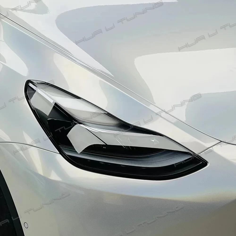 Tesla Vinyl Wrapping Film For Model 3 Y 2017-2024 or Universal Car Glossy Metal White PET Color changing Car Wrap 2024 Tuning