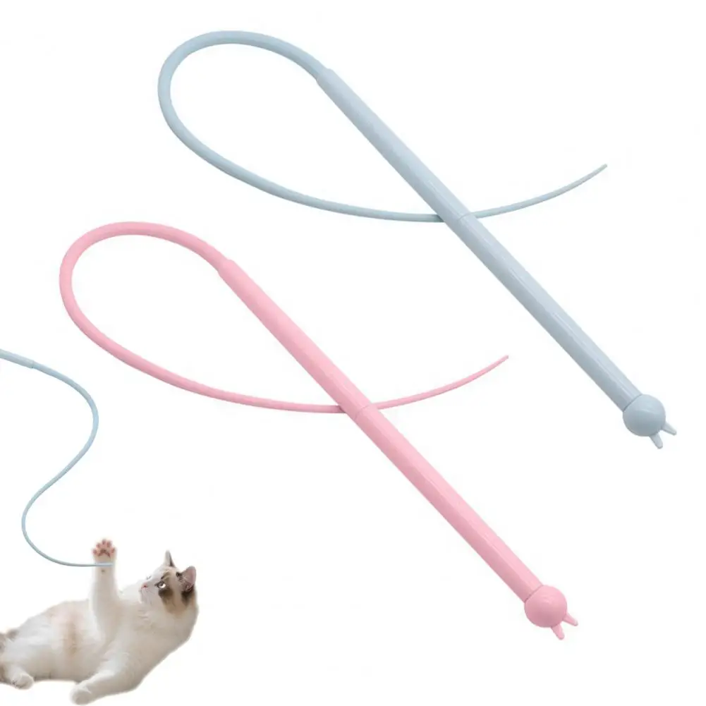 

Mouse Tail Cat Teaser,Flexible Silicone Safe Chew Toy,Relieves Anxiety And Boredom for Cat,Indoor Interactive Play