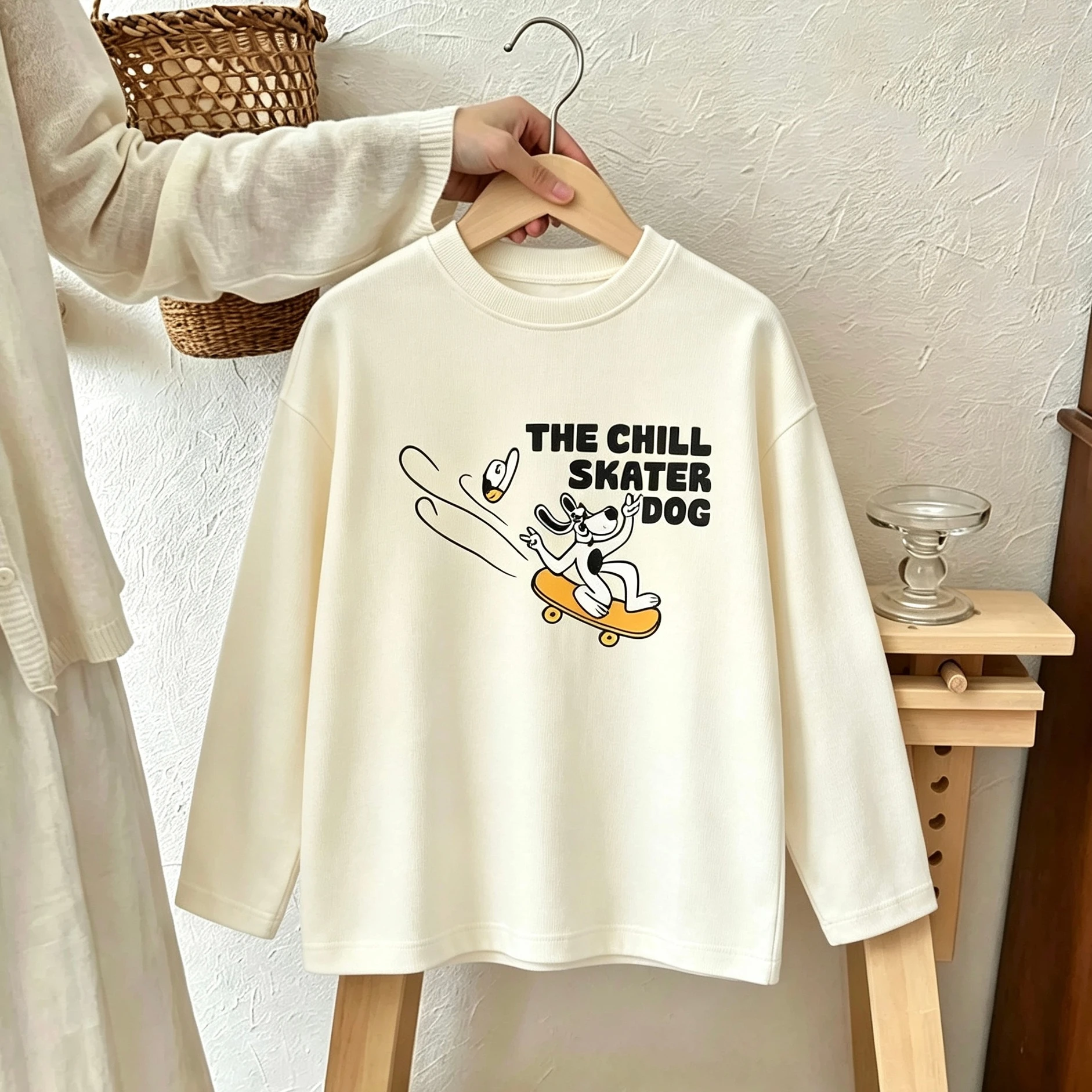 Double-side Print TShirt For Boys And Girls Loose Casual Clothing 1-7Years Old Kids Round Neck Base Shirt Thin Cotton Tees