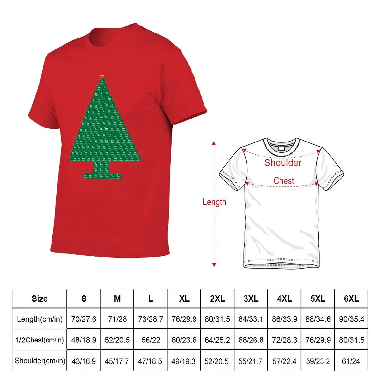 Oh Chemistree - Periodic Table Christmas Tree T-Shirt cute tops Oversized t-shirt T-shirt for a boy plain t shirts men