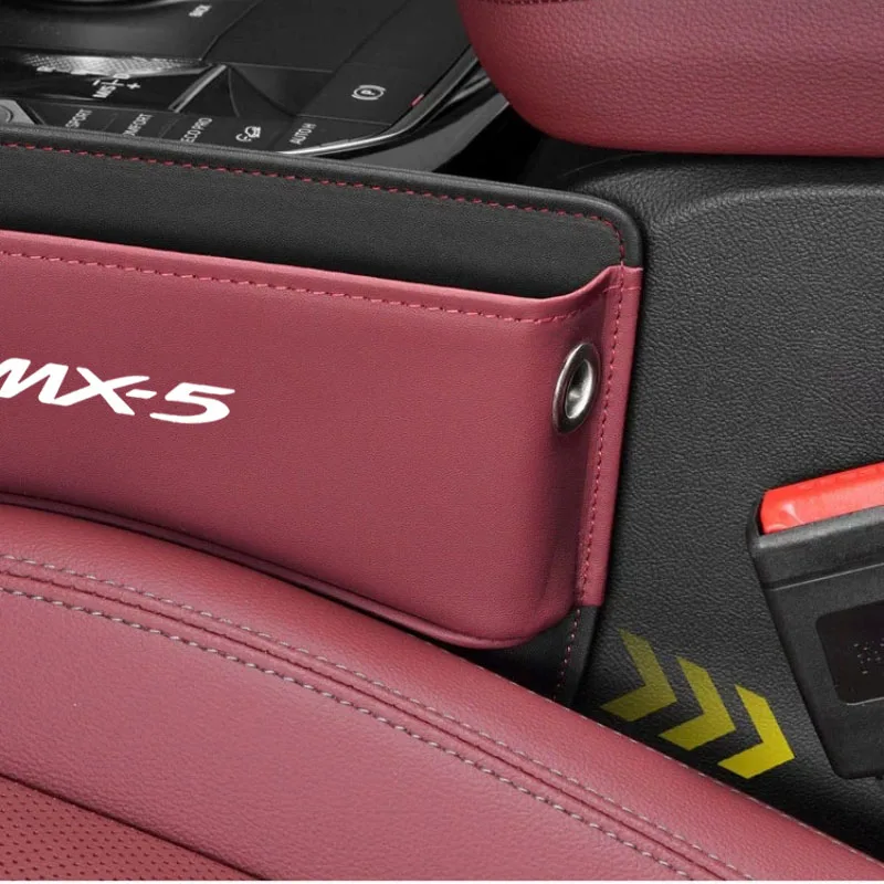 Leather Car Slot Storage Box Multi-function Seat Middle Gap Crevice Storage Box for MX-5 MX5 Car Interior Storage Pocket