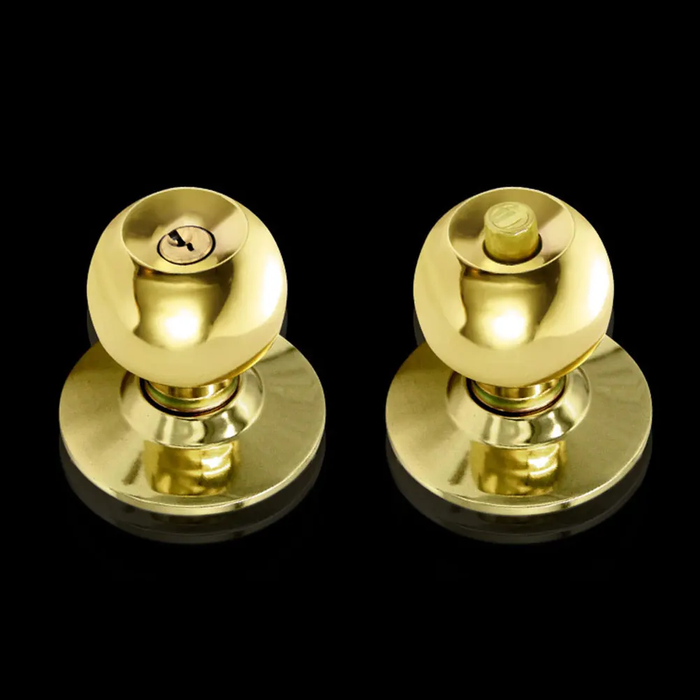 

Stainless Steel Spherical Lock Home Door Knob Reliable Corrosion Resistance Anti Violence Sliding Copper Core Simple Round