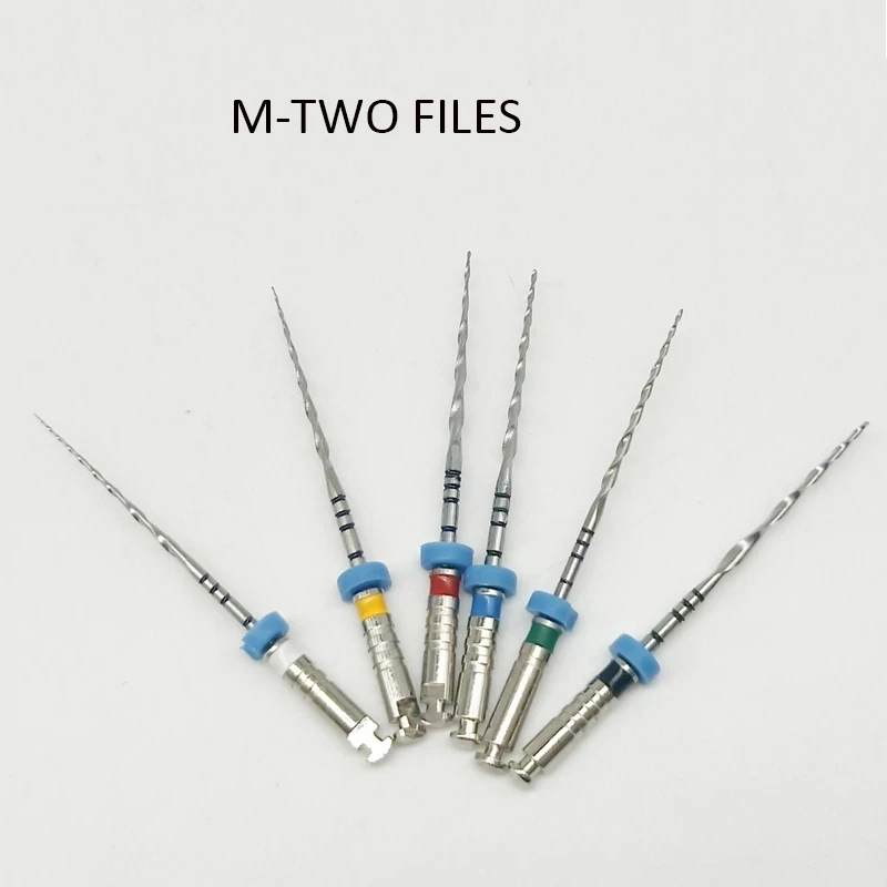 6pics Dental Instrument M files Endo Rotary Endodontic Files 25mm Dental Endo Motor Files Instrument M-two Dentistry