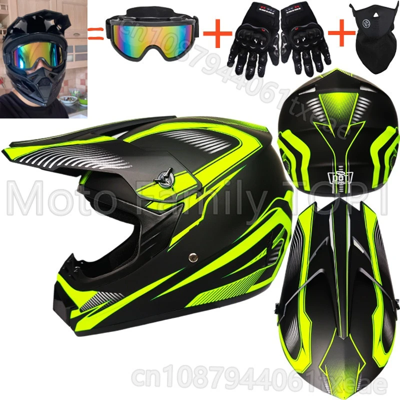 Send a three-piece set of karts ATVs off-road helmets mountain bikes downhill 4 seasons men  women Helmet