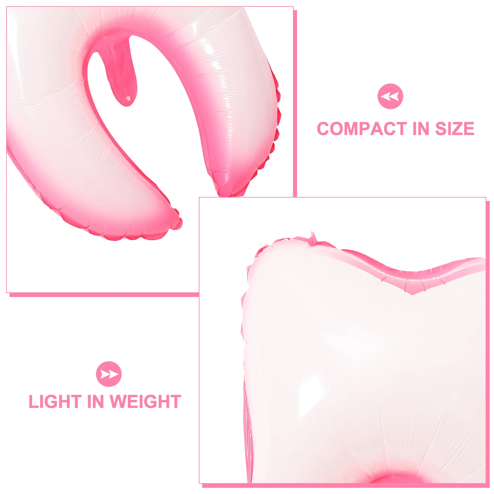 

4Pcs Party Balloon Decorations Tooth Shape Inflatable Pe Material Birthday Shower Festival Scene Layout Supplies