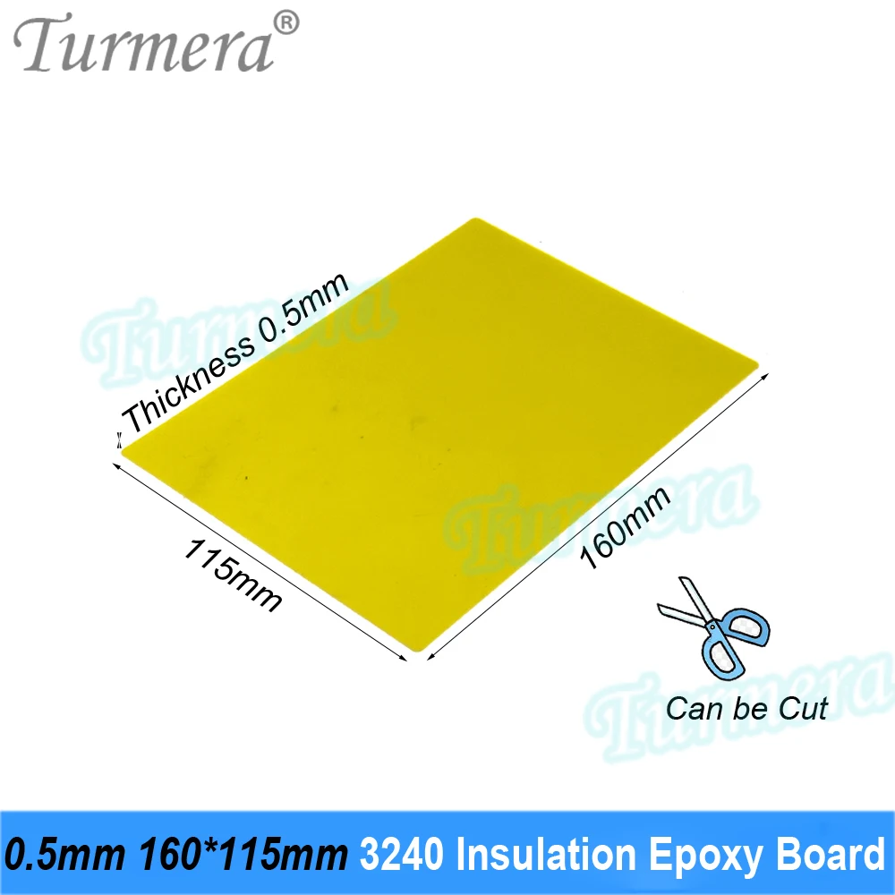 Turmera 3240 placa epóxi de isolamento 0.5mm espessura 160*115mm para eve lf100ma lf100ma 3.2v 100ah lifepo4 baterias pacote uso diy