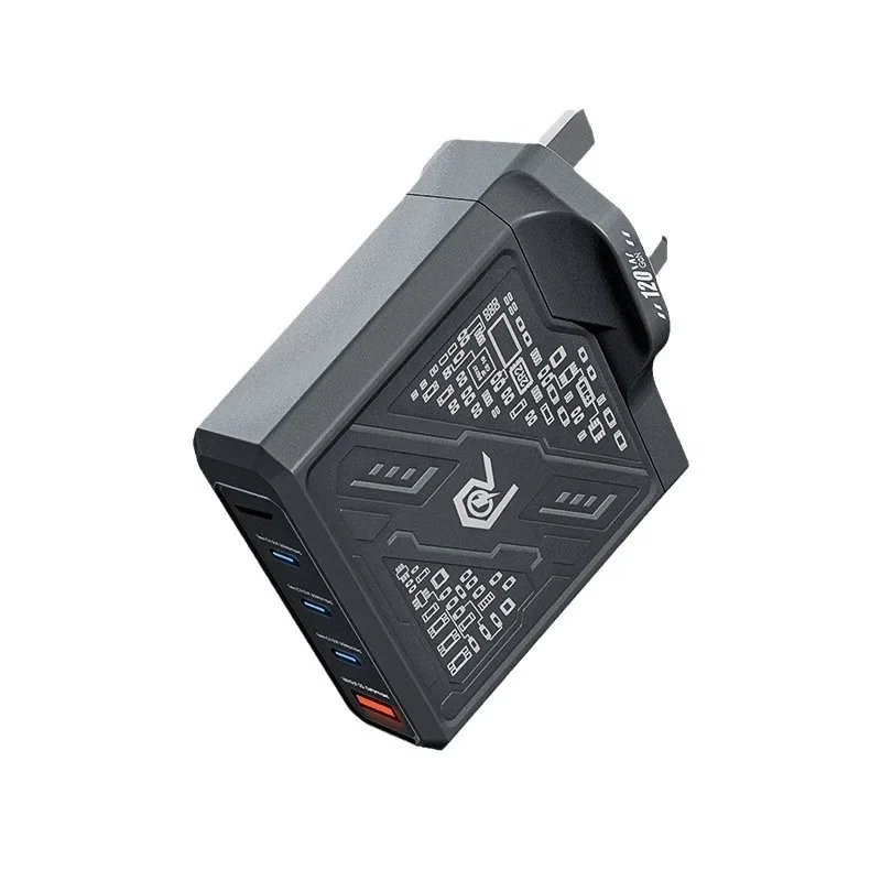

120W Gallium Nitride 3C Folding High Power British and European Charger Set U107