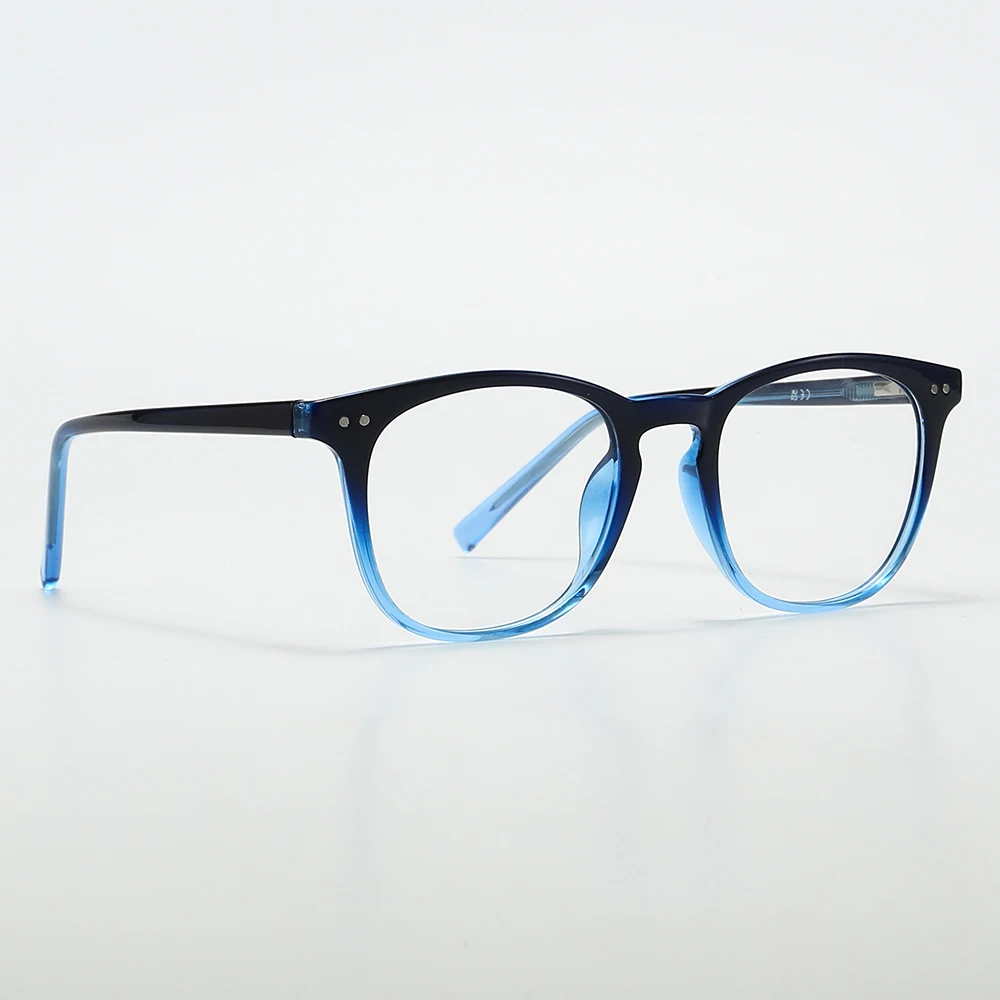 نظارات FYTOO للجنسين كلاسيكية متعددة الاستخدامات باللون الأسود والأزرق مربعة الشكل بتصميم أنيق وجديد، ملابس يومية أدبية أنيقة، خفيفة الوزن TR #2