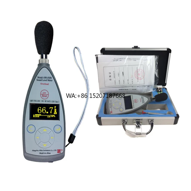 

AWA5636-4 Professional Decibel Meter, Digital Sound Level Meter with OLED Display High Accuracy (with Data Log Record Function)