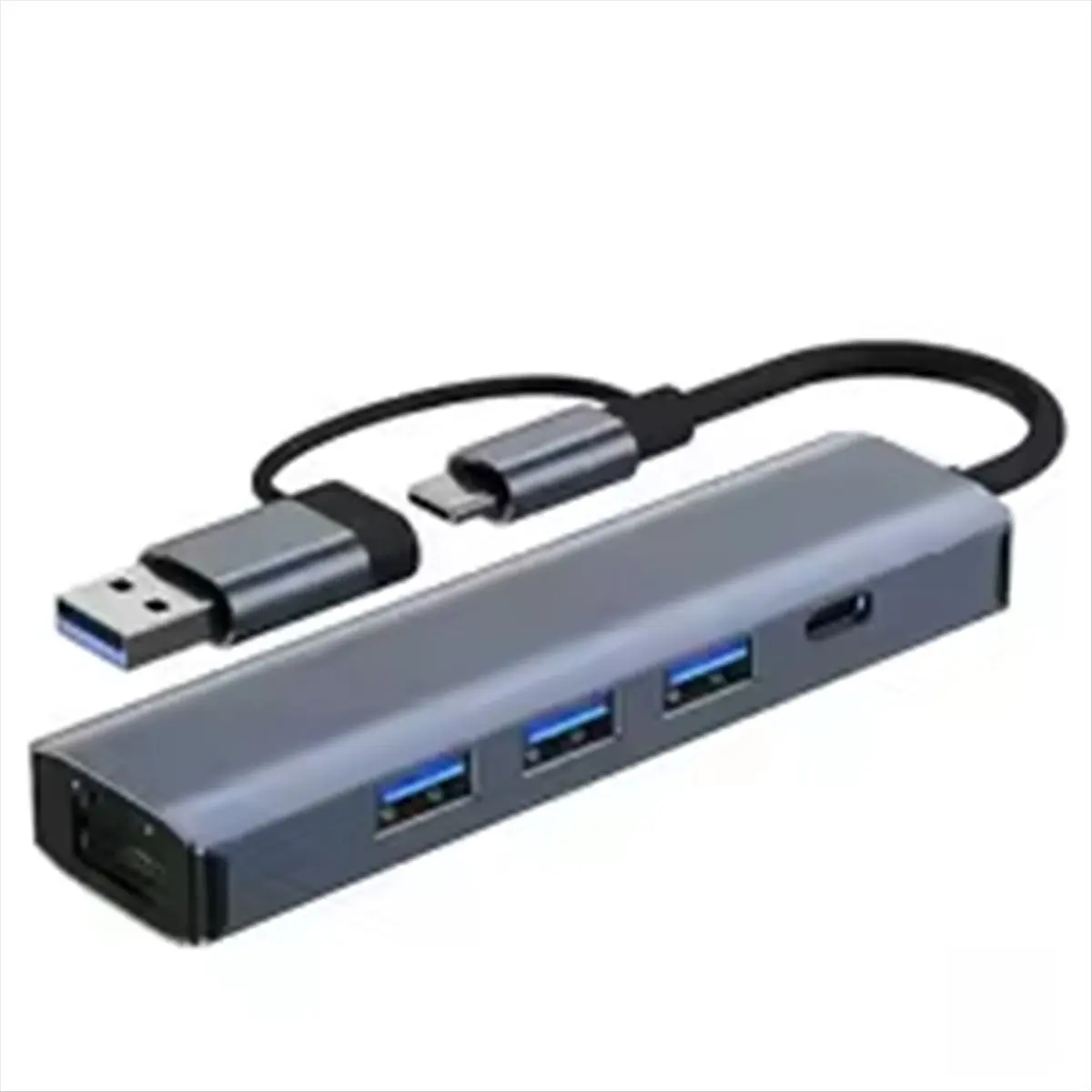 ♬◤Popular Style  ◥USB C HUB USB-A Multiport Adapter Type C USB 3.0 Data Transfer Gigabit Ethernet RJ45 Docking Station for Pro