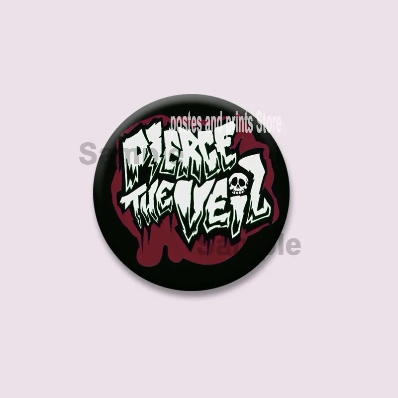 البوب روك باند بيرس الحجاب عملة بروش صفيح المغني زر دبوس الإبداعية مضحك شارة حقيبة الملابس والاكسسوارات مجوهرات هدايا #5