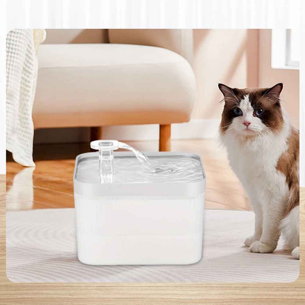 Cat Water Dispenser USB Automatic Circulation Flow Pet Water Dispenser Dog Water Dispenser Cat Feeding Bowl Water Basin