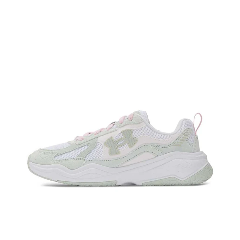 Under Armour Aspire White Breathable High-Quality Lightweight Soft Snug-Fitting Low-Top Lace-Up Running Unisex Shoe 6003966-101