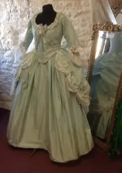 french royal 18th Rococo Marie Antoinette DRESS Georgian era queen ball gown Noble princess green ball gown halloween clothing