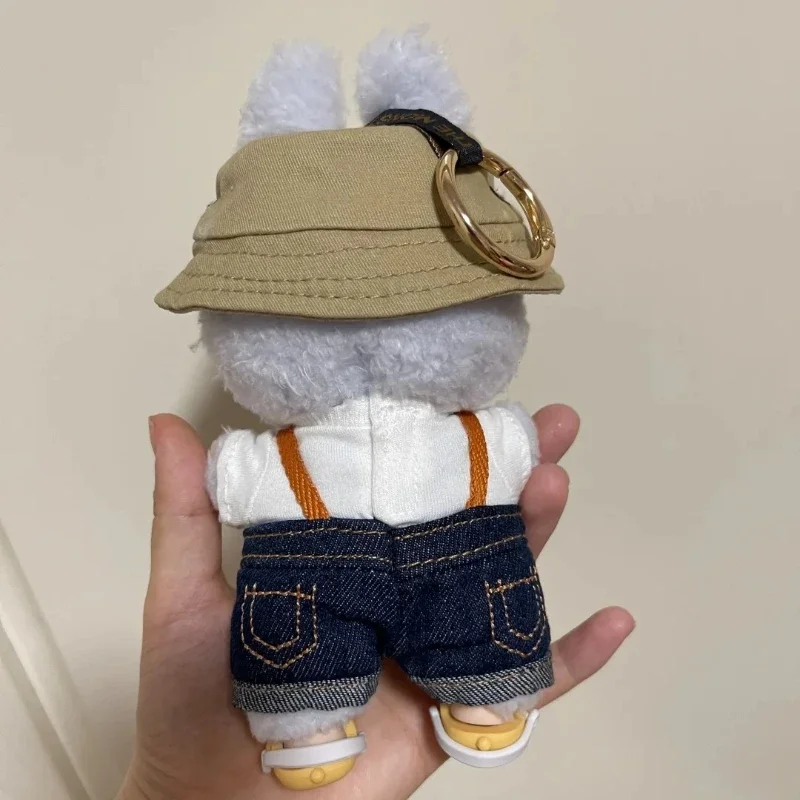Labubu The Monsters Fall In Wild Series Plush Vinyl Doll Backpack Pendant Decoration Keychain Denim Labubu Fans Collect Gifts image 3