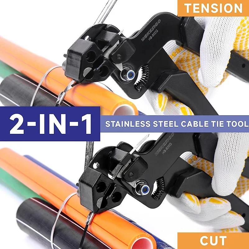 Cable Tie Tool Stainless Steel Fastening Cable Tie Gun Tensioner Cutter Tool Cutting Width Within 12mm