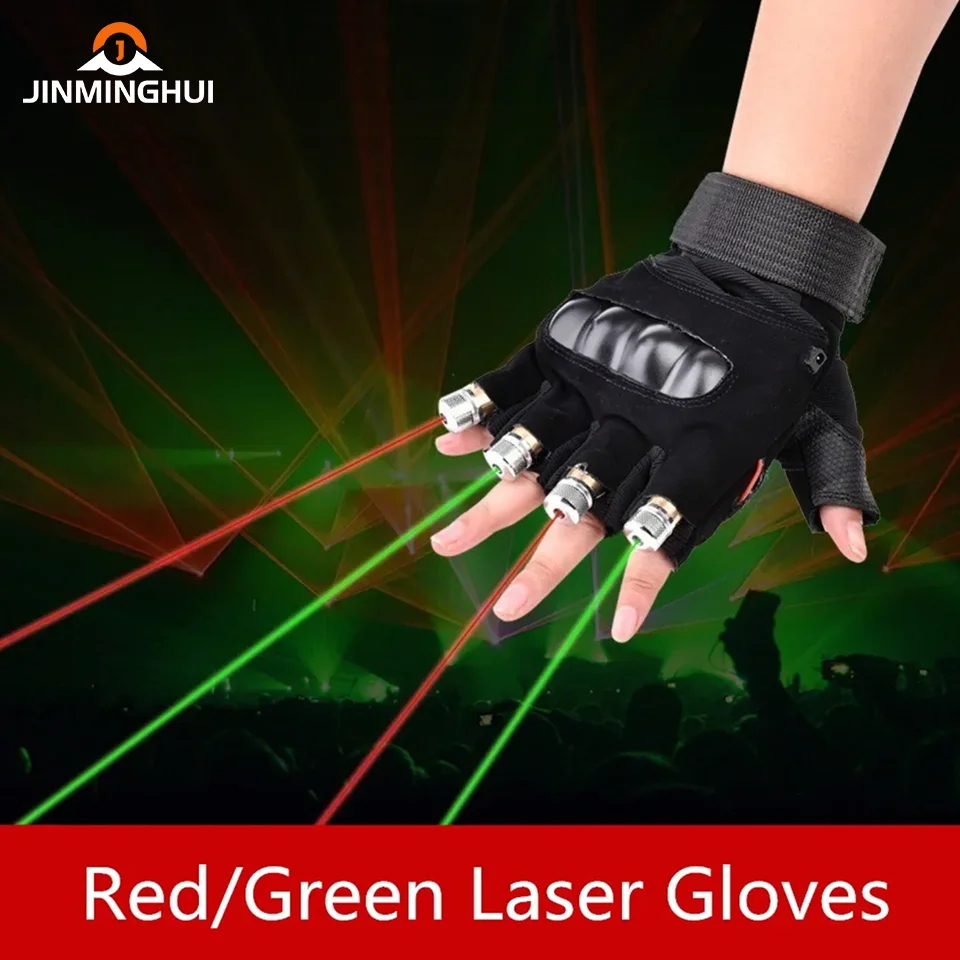 Hot Sale Iron Man Laser LED Gloves Customized Color Luminous Halloween Party Props Bar KTV TikTok Dance Team Performance