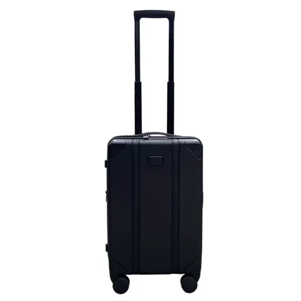 Mala de viagem com couro para homens, roda universal, trolley box, bagagem de negócios, PC, caixa de viagem fosco, 21 Polegada