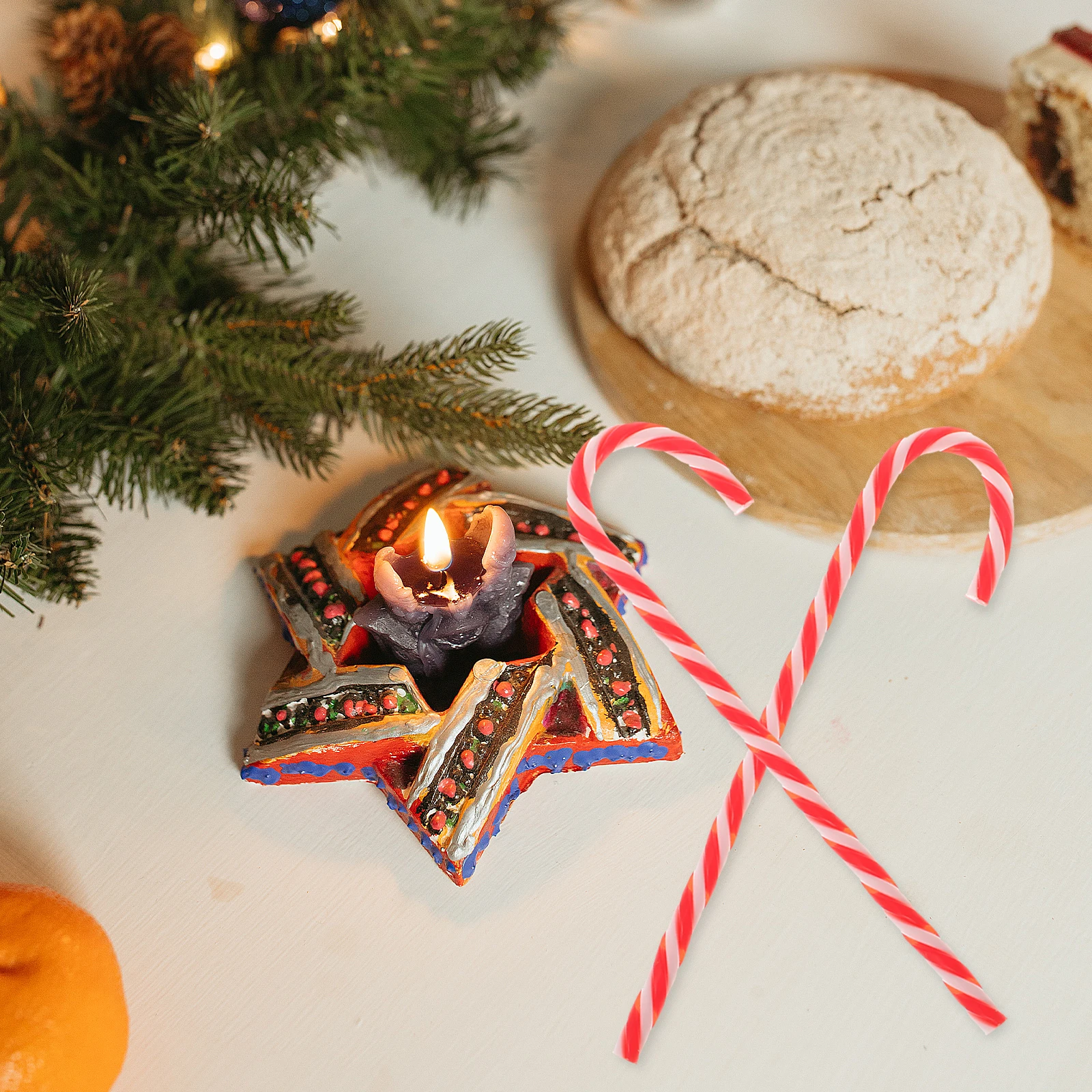 

6 Pcs Christmas Gifts Colorful Cane Tree Decoration Kids nament Durable Premium Material Festive Atmosphere