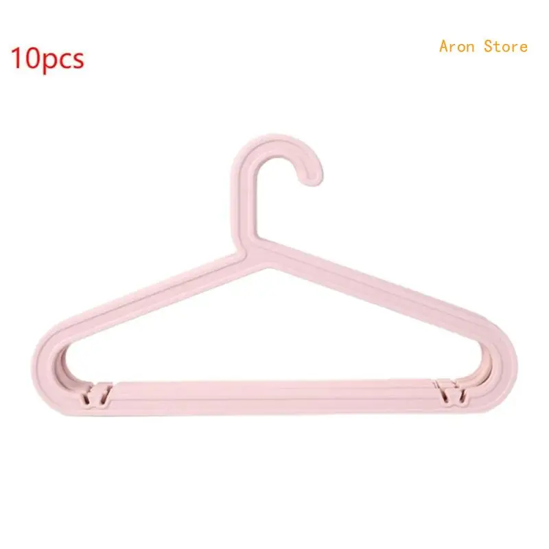 

10Pcs Household Plastic Clothes Hangers Traceless Nonslip Coat Shirt Holder Rack H3CF