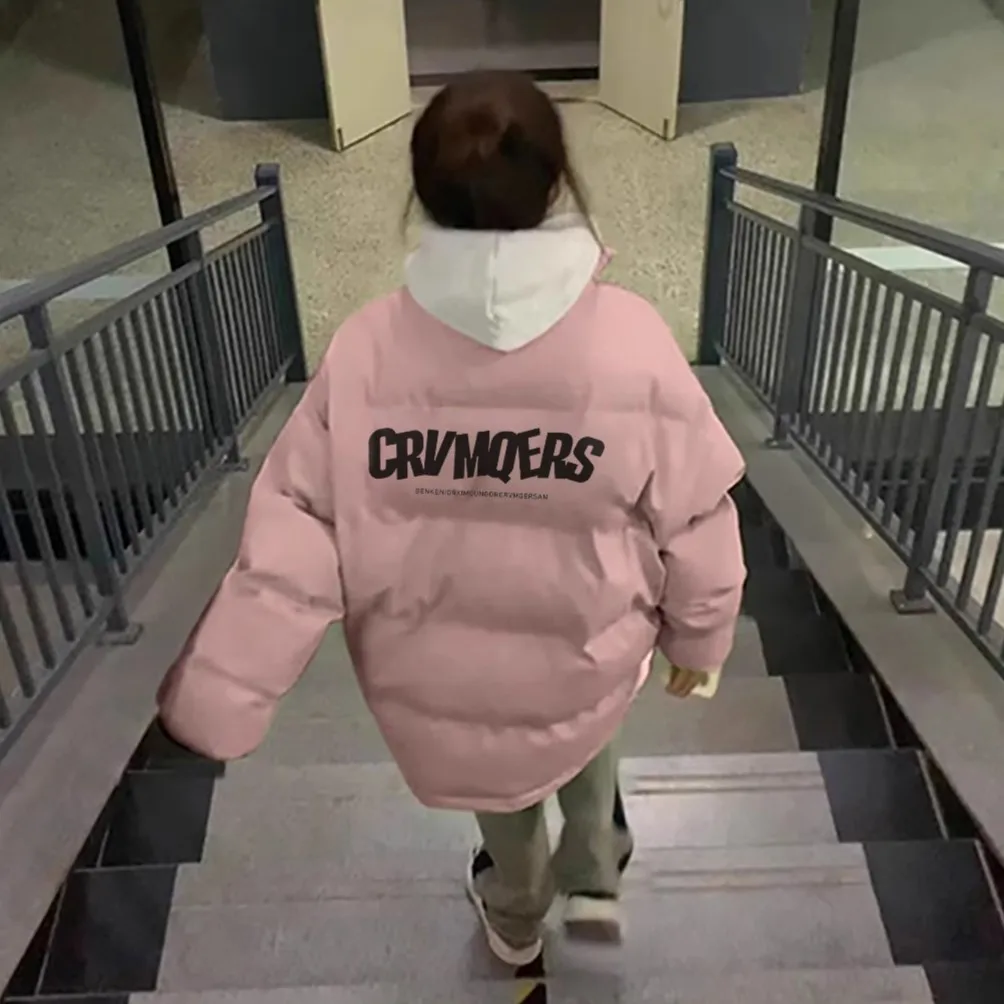 

Parka Blue Womens Waterproof Padded Thick Trendy Long Female Fur Collar Autumn Elegant Comfy Sweet Cute Red Warm Solid Color Gym