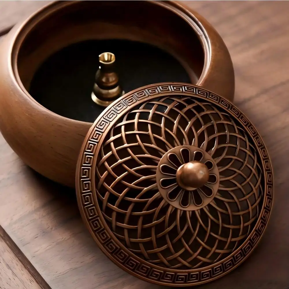 Rohholz-Räucherofen, Aromatherapie-Brenner für den Innenbereich mit Sandelholz-Räucherstäbchen, für Teezeremonien, Gebetsräume, Yoga-Dekoration – Detail 14